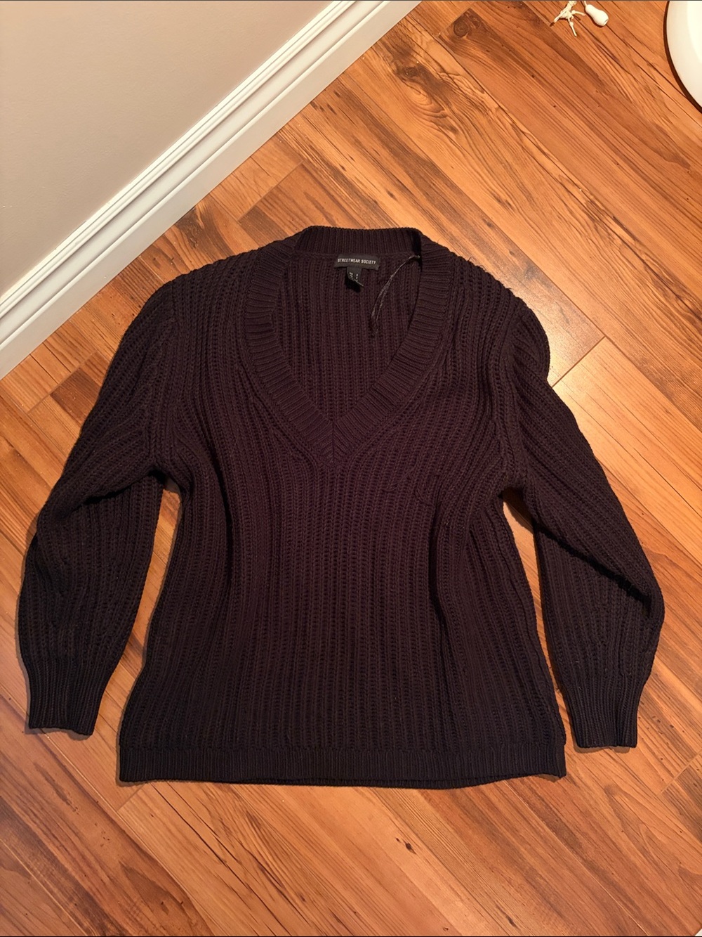 Streetwear Society Black V-Neck Sweater